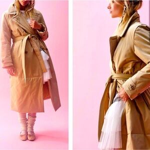 Free people city slickers Tan Trench Coat